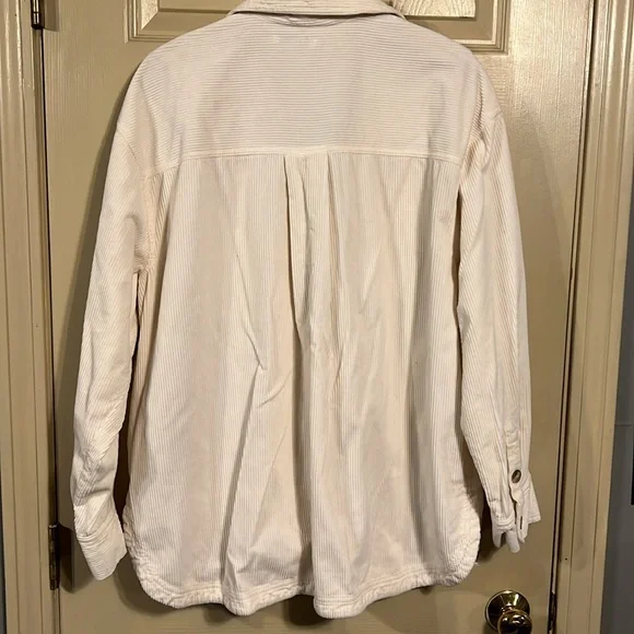 Madewell White Corduroy Shacket size XL - Picture 5 of 5